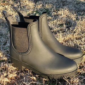 Jeffrey Campbell Matte Black Waterproof Rain Boots